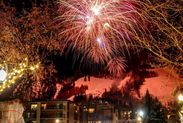 Fireworks at Aspen Colorado Winter Mountain Festival - Top holiday vacation destinations in December 2024